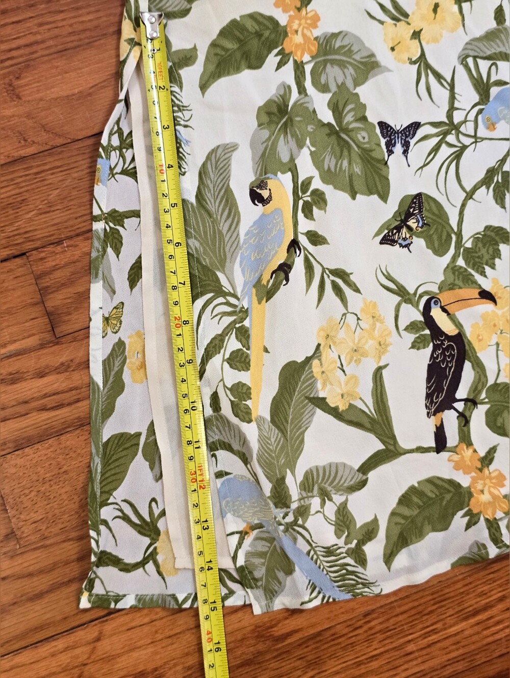 Reformation Cassandra Midi Dress In Tropics Print Sz.0 Slit Adjustable Straps - Picture 16 of 16